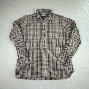 Magellan Sportswear Mens Plaid Long-sleeve Button-down Outdoors Shirt Large‎